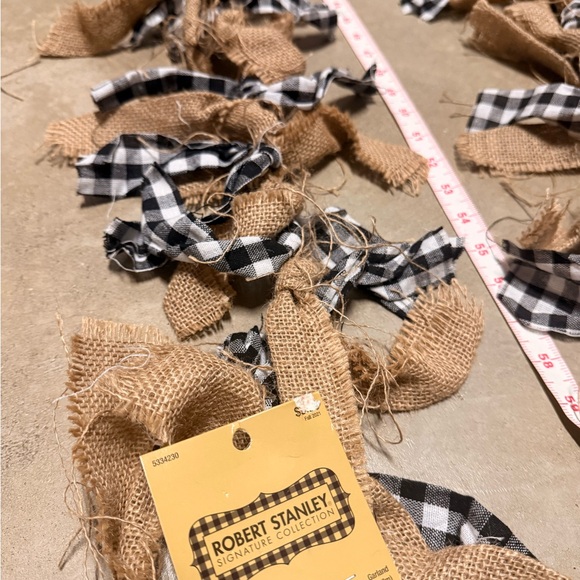 Rustic Burlap and Gingham Garland - Picture 4 of 4